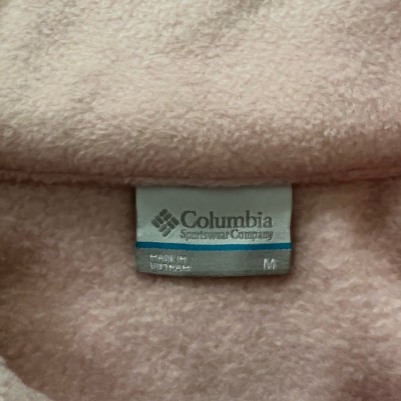 Columbia Fleece Light Pink Zip Up Jacket, Size M - Picture 12 of 14